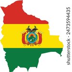 Map of Bolivia vector logo