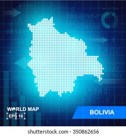 Map Of Bolivia,Abstract background, vector illustration