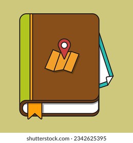 map book illustration for icon