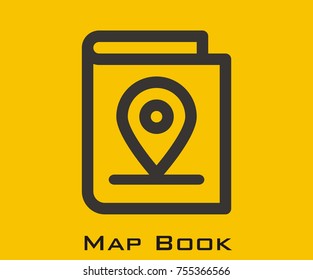 Map book vector icon