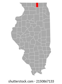 Mapa de Boone en Illinois en blanco