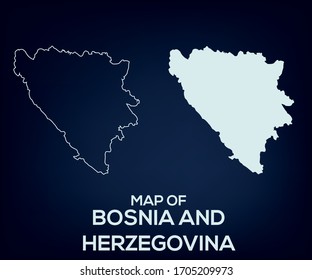 Map of bosnia and herzegovina. Abstract design, vector illustration by using adobe illustrator. bosnia and herzegovina map. bosnia and herzegovina Outline map