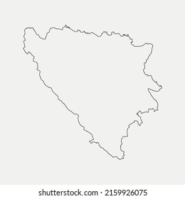 Map of Bosnia and Herzegovina - Belgium outline silhouette vector illustration
