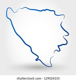 map of bosnia and herzegovina. map concept