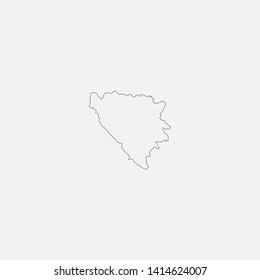 Map of Bosnia and Herzegovina graphic element Illustration template