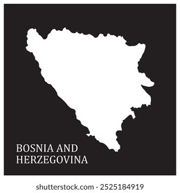 Mapa de bósnia e herzegovina região vetor ilustração design