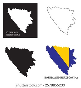 Map of bosnia and herzegovina region vector illustration design