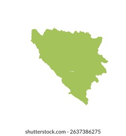 Map of Bosnia and Herzegovina, sign silhouette. World Map Globe. Vector Illustration isolated on white background. Europe continent.
