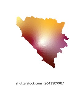 Map of Bosnia and Herzegovina, sign silhouette. World Map Globe. Vector Illustration isolated on white background. Europe continent.