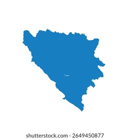 Mapa da Bósnia e Herzegovina, silhueta de sinais. World Map Globe (em inglês). Ilustração de vetor isolada em fundo branco. continente europeu.