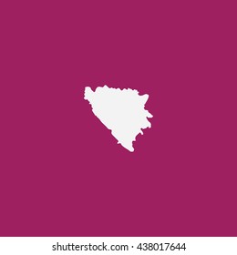 Map of Bosnia and Herzegovina Vector Illustration