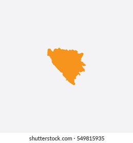 Map of Bosnia and Herzegovina Vector Illustration

