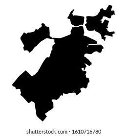 Map Boston Silhouette Vector illustration eps 10.