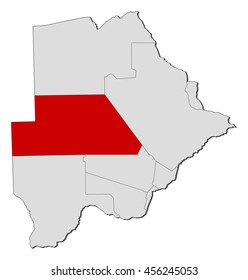 Map - Botswana, Ghanzi