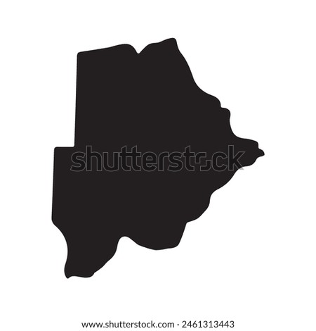 map of Botswana glyph icon. Illustration vector graphic of map of Botswana.