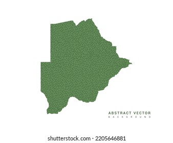 Map of Botswana green simple outline. Stylized minimal line design vector.