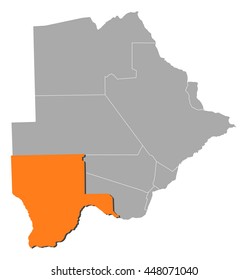 Map - Botswana, Kgalagadi