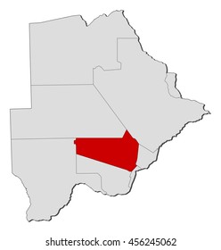 Map - Botswana, Kweneng
