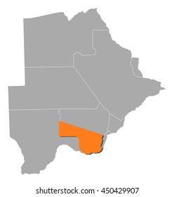 Map - Botswana, Southern
