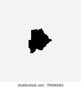 Map of Botswana Vector Illustration