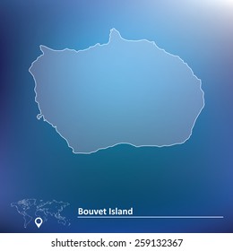 Map of Bouvet Island - vector illustration