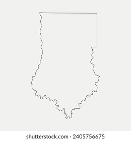 Mapa del condado de Bradley - Arkansas - Estados Unidos: silueta de esquema elemento gráfico Ilustración diseño de la plantilla
