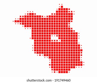 Map of Brandenburg