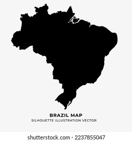 map of brasil silhouette illustration vector