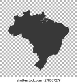 Vektor Stok Brazil Map Isolated On Transparent Background Tanpa