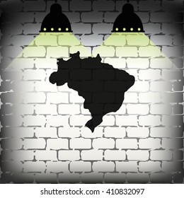 Map of Brazil.