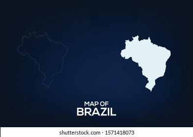 Map of Brazil. Abstract design, vector illustration by using adobe illustrator. Brazil map