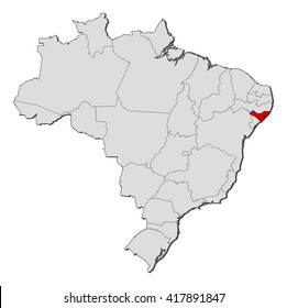 Map - Brazil, Alagoas