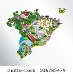 Map of Brazil with all capitals. Cities of Brazil.