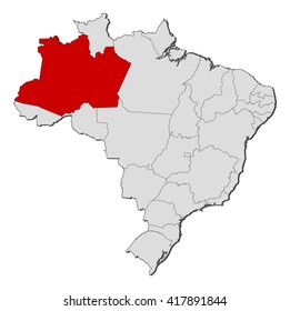 Map - Brazil, Amazonas