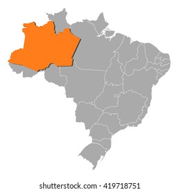 Map - Brazil, Amazonas