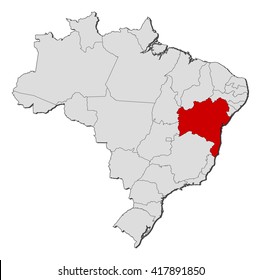 Map - Brazil, Bahia