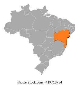 Map - Brazil, Bahia