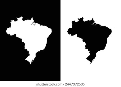 Map of the Brazil, Brazilian National Flag, EPS Vector Illustration, Flag of the Federative Republic of Brazil, Illustration of the Brazil flag
