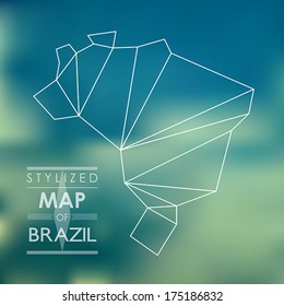 map of brazil. map concept