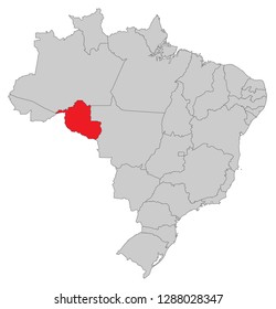 Map of Brazil with districts