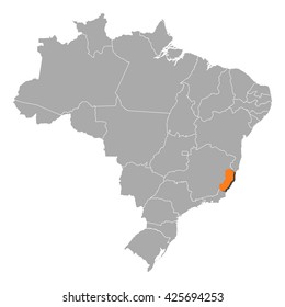 Map - Brazil, Espirito Santo