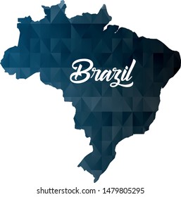 Map of Brazil. Geometric polygon map.