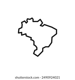 Karte von Brasilien Logo Zeichen Vektorgrafik Umriss