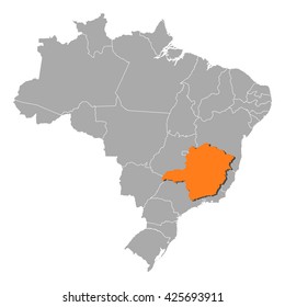 Map - Brazil, Minas Gerais