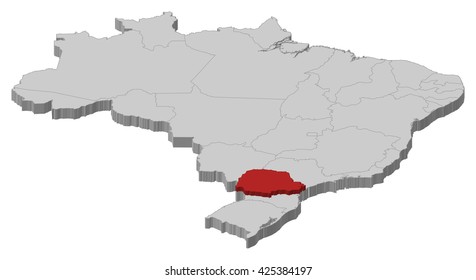 Map - Brazil, Parana