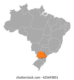 Map - Brazil, Parana