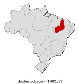 Map - Brazil, Piaui