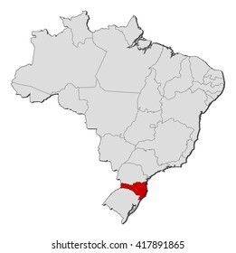 Map - Brazil, Santa Catarina