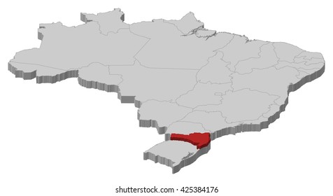 Map - Brazil, Santa Catarina