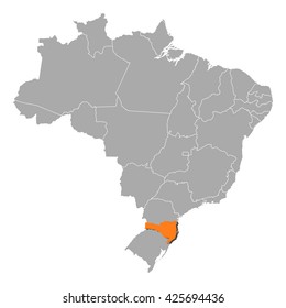 Map - Brazil, Santa Catarina